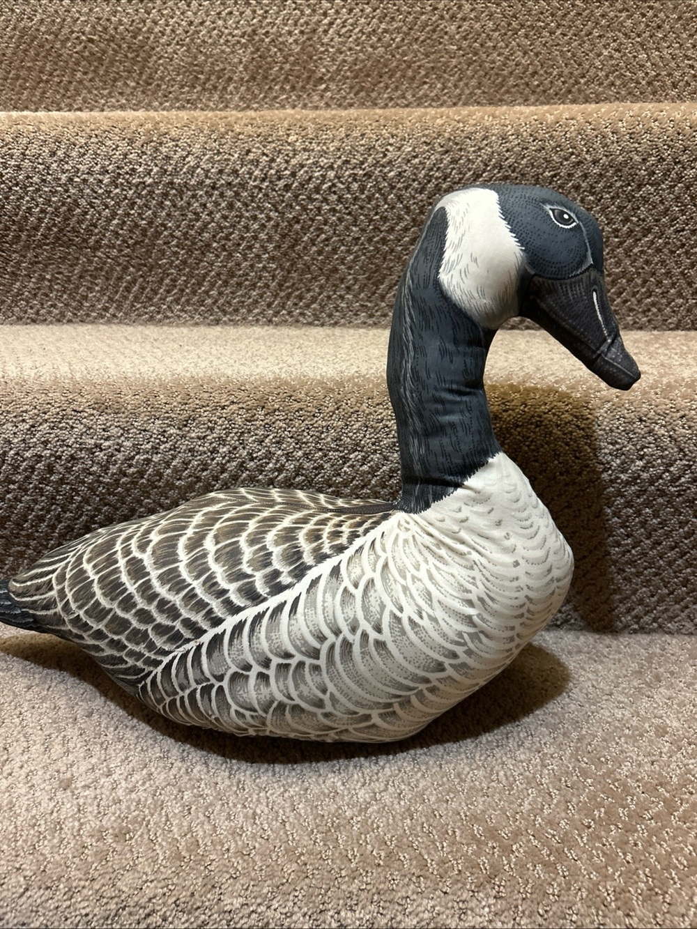 Vtg Marked Canada Goose Stuffed Animal Decorative  Pillow  Door Stop Cottagecore